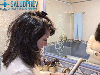 probando control de plancha de pelo