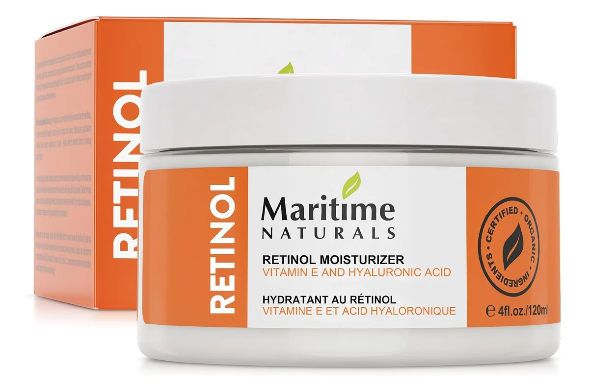 Tarro de la crema hidratante con retinol de Maritime Natural de 120 ml
