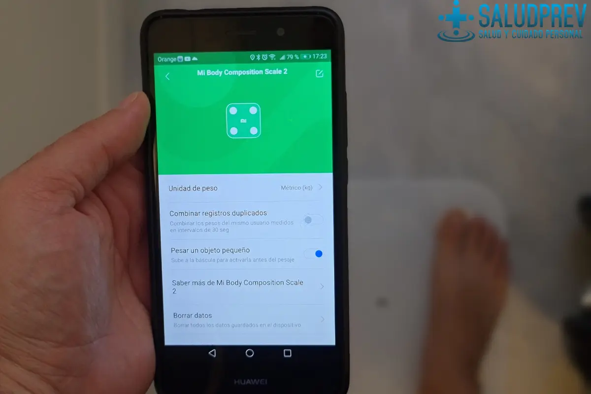 probando app Xiaomi Mi Scale 2
