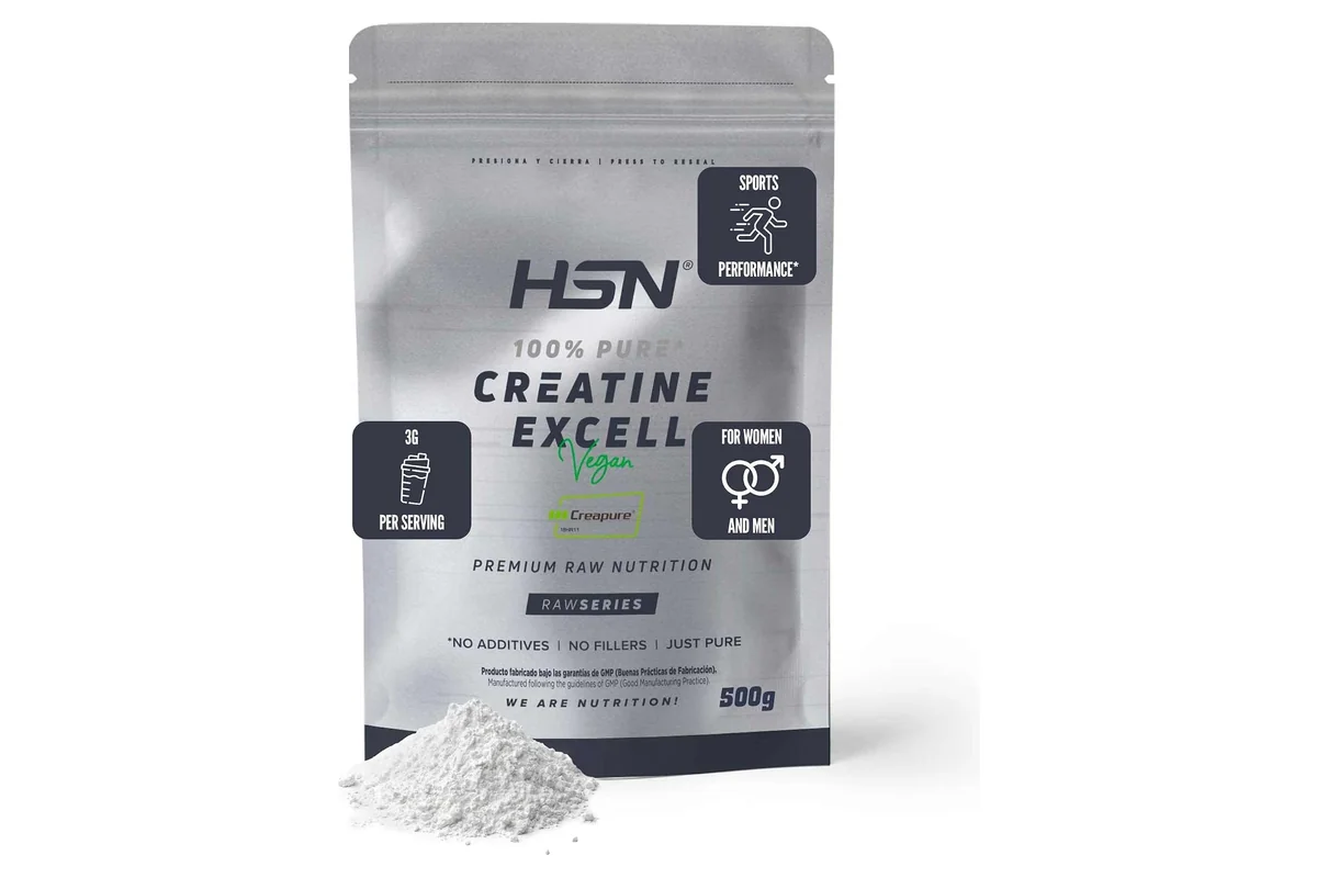 Bolsa de creatina Excell 100% Creapure de HSN de 500 gramos