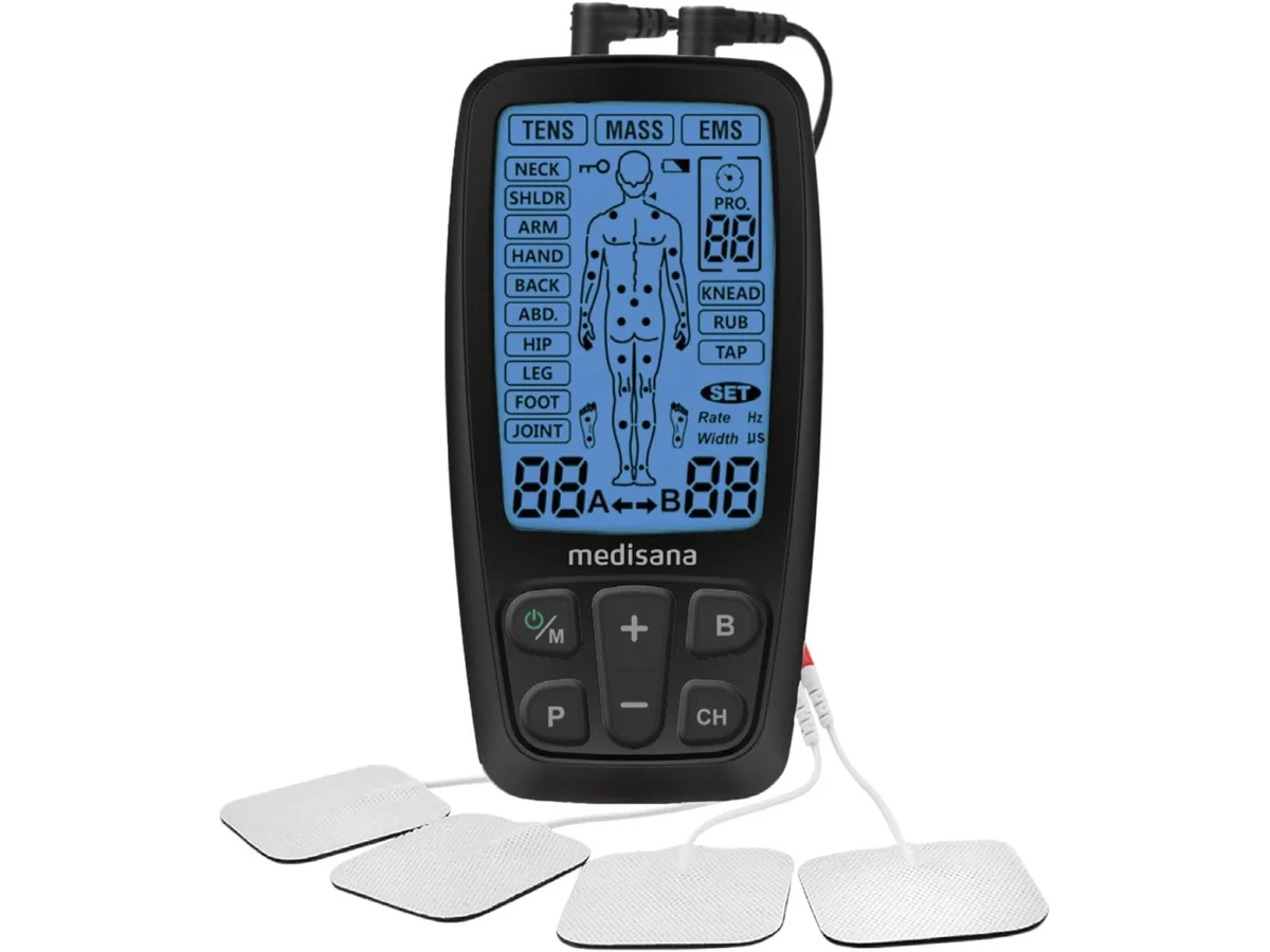 Medisana TT 205, electroestimulador de doble canal con electrodos