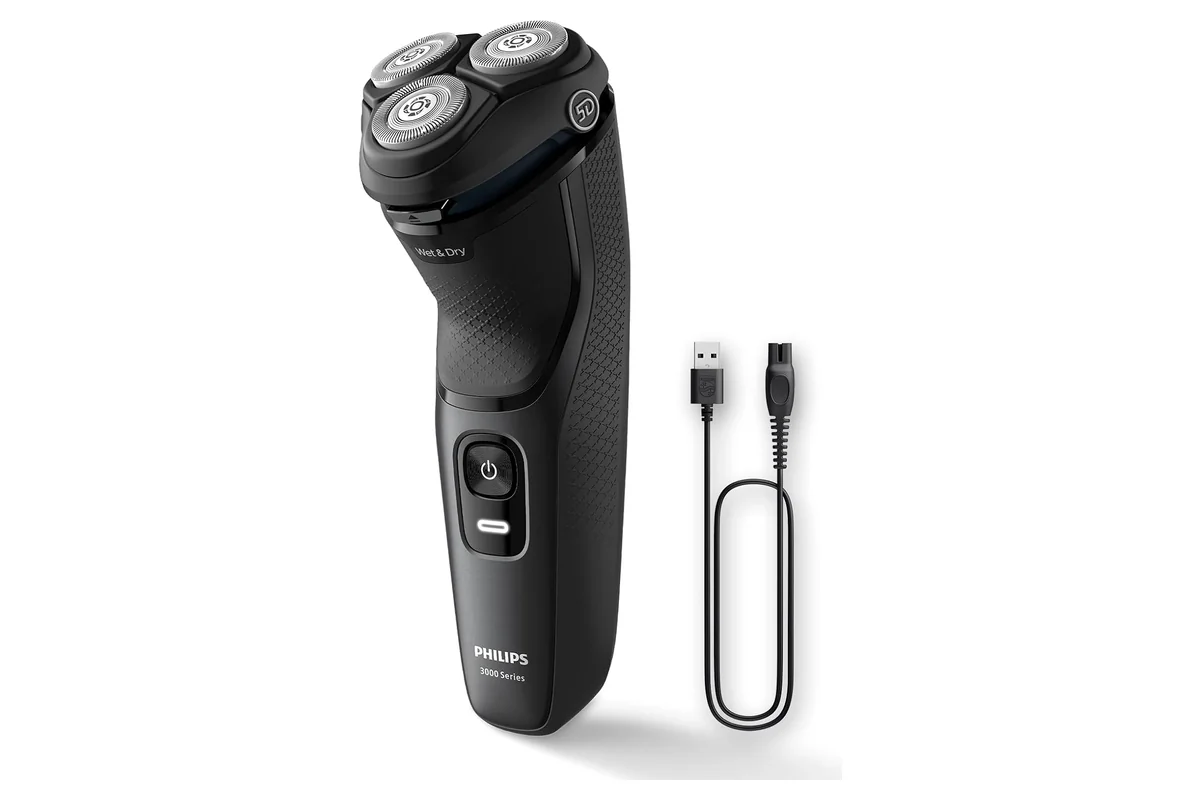 Philips Shaver Series 3000 con su cable de carga USB