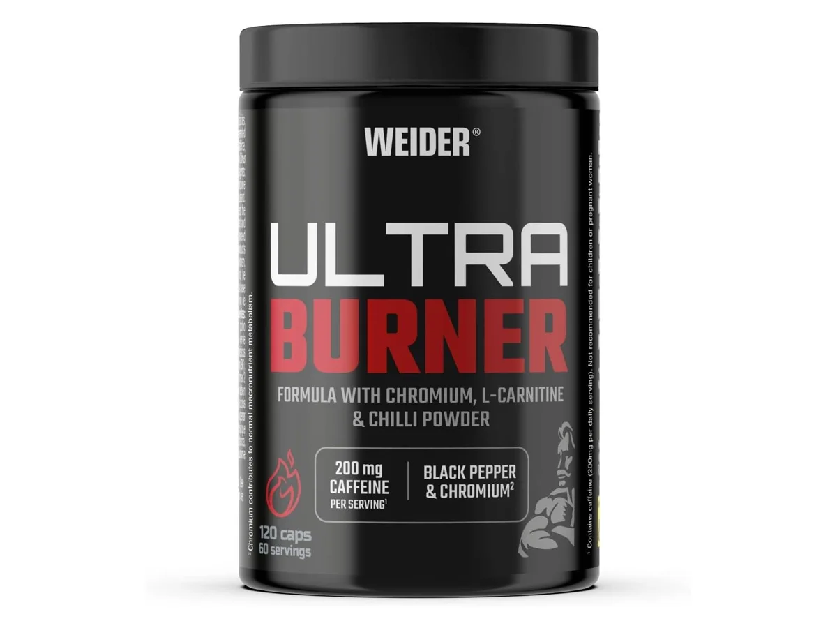 Bote de Weider UltraBurner de 120 cápsulas