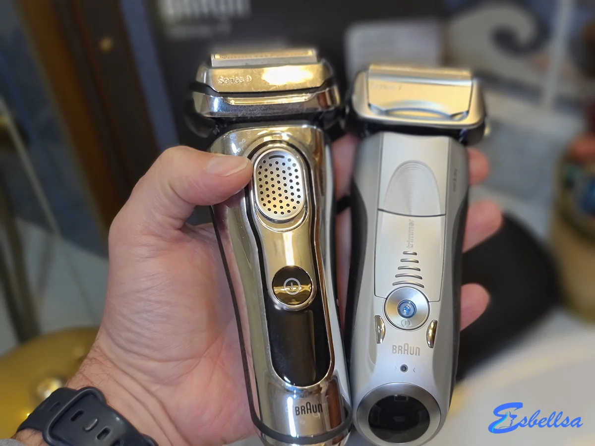 Braun Series 9 y Series 7 en mano durante nuestras pruebas