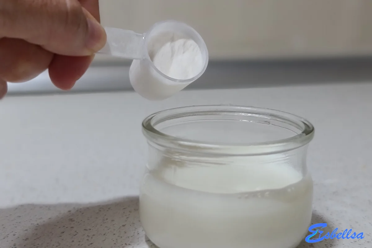 el colágeno ya disuelto en el vaso durante nuestras pruebas