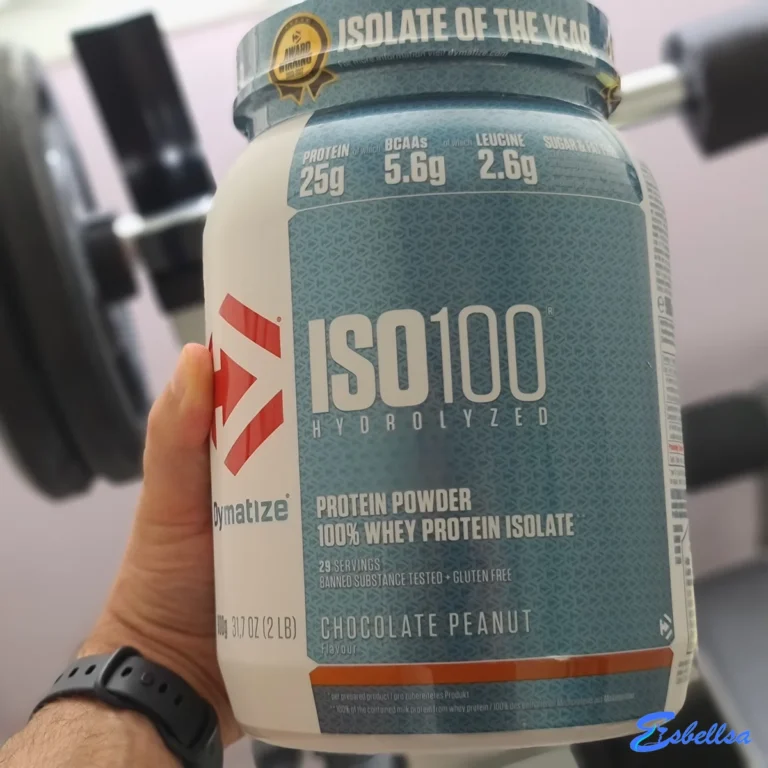 Nuestra unidad de Whey Dymatize ISO 100 durante las pruebas