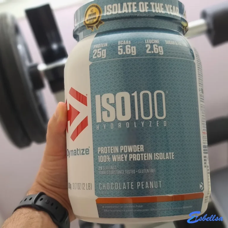 Nuestra unidad de Dymatize ISO 100 durante las pruebas