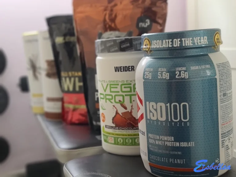 Nuestra unidad de Weider Vegan Protein durante las pruebas