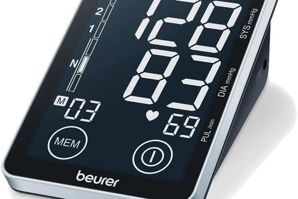 la pantalla retroiluminada del beurer bm58