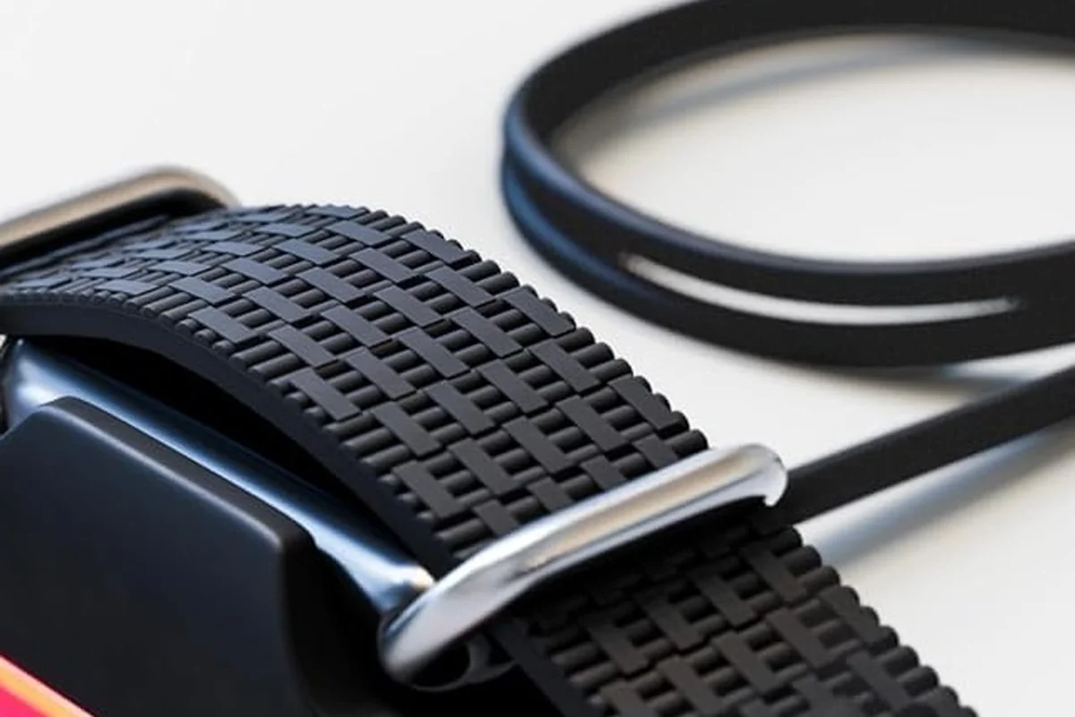 Correa de silicona de la pulsera Hilo con su hebilla metalica y la correa de repuesto