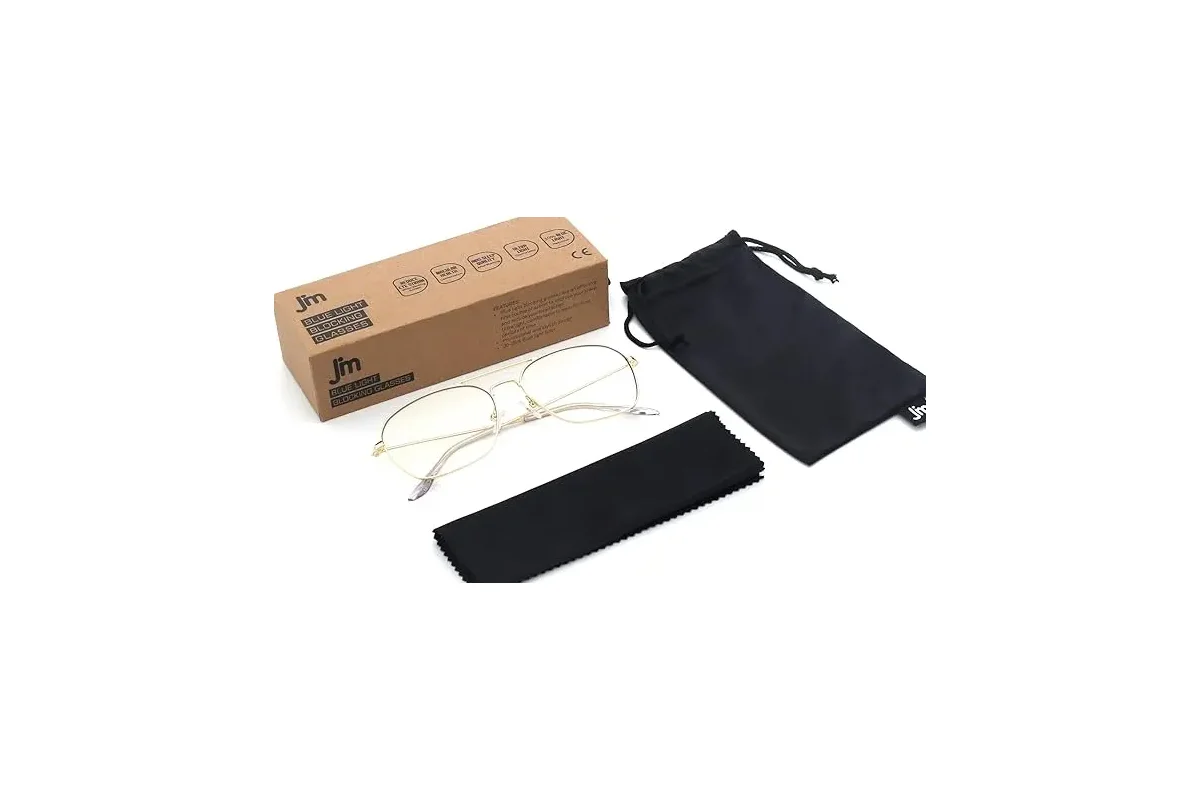 Gafas JM PN1004 con su caja de carton, la funda y la gamuza de limpieza