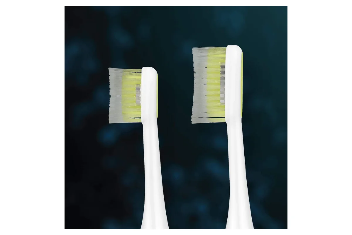 los dos cabezales del Silkn Toothwave, de cerdas cortas y largas