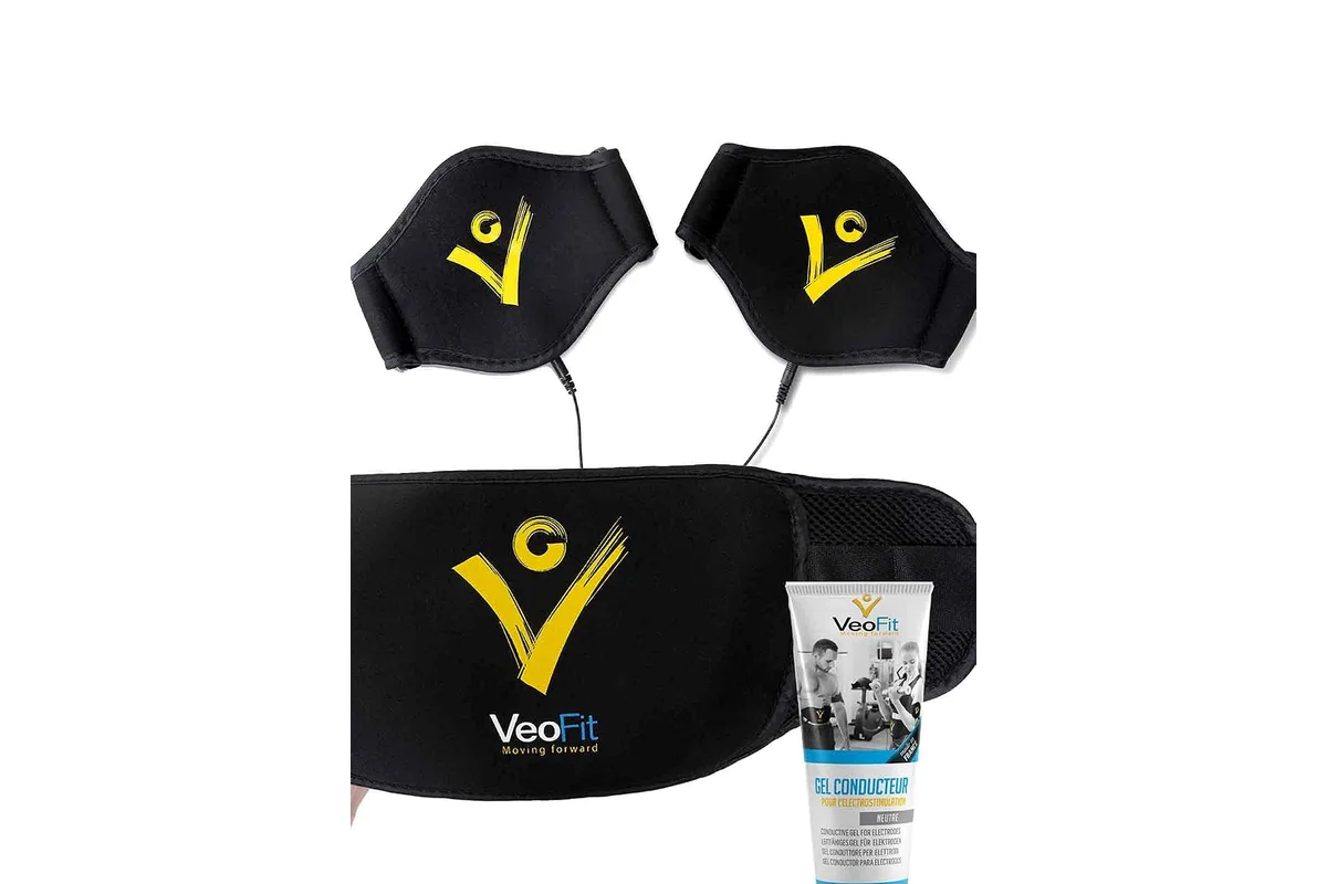 VeoFit EMS Pro, cinturón abdominal con módulos para brazos y piernas